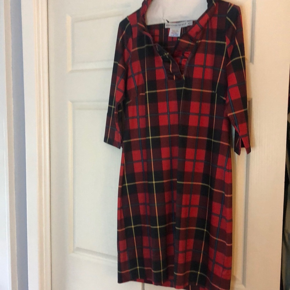 NWT Gretchen Scott Plaidly Cooper Dress